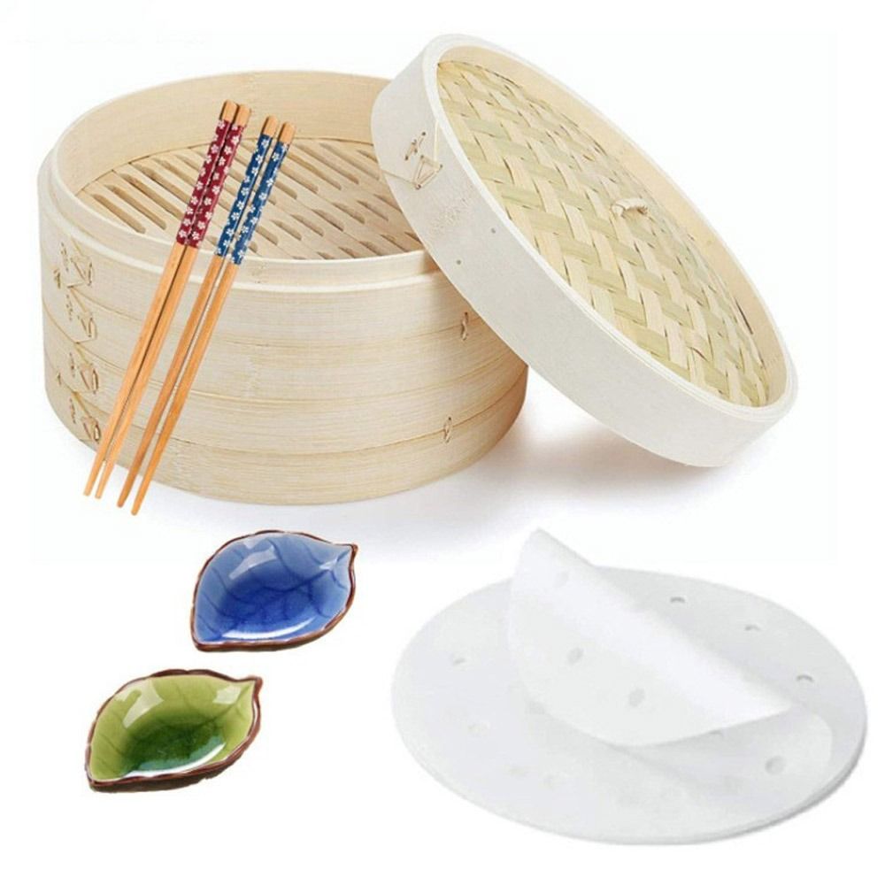 Ketel Kukus Bambu Cina dengan  - Bao Steamer Bamboo ulasan dan harga