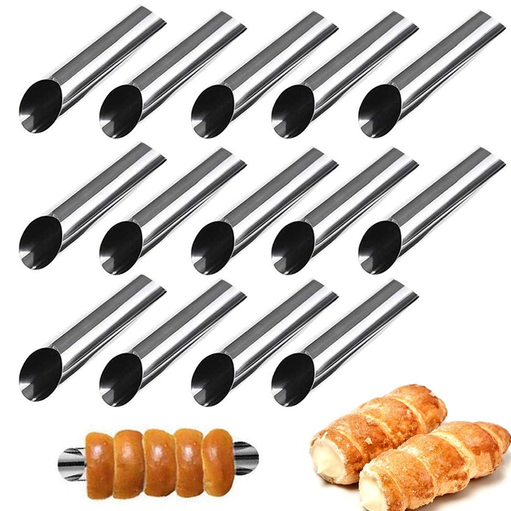 Cetakan Cannoli Logam 6 pcs/se - Danish Pancake Pan ulasan dan harga